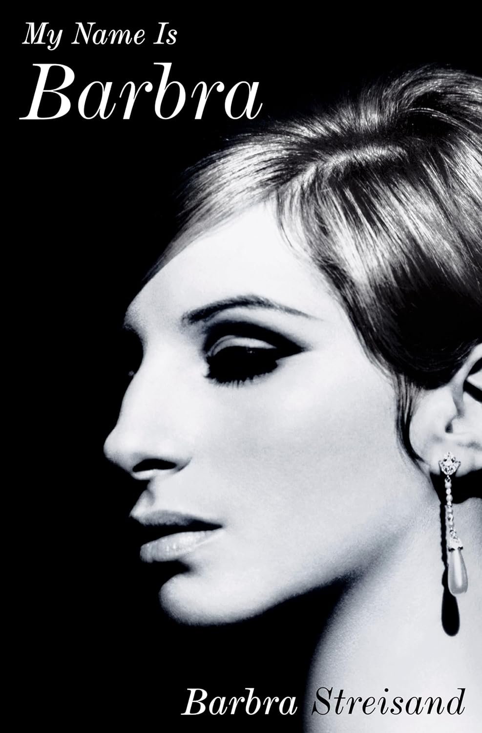 Barbra Streisand's memoir 'My Name Is Barbra' book cover, featuring the iconic entertainer's portrait, symbolizing her journey from Brooklyn to Hollywood legend
