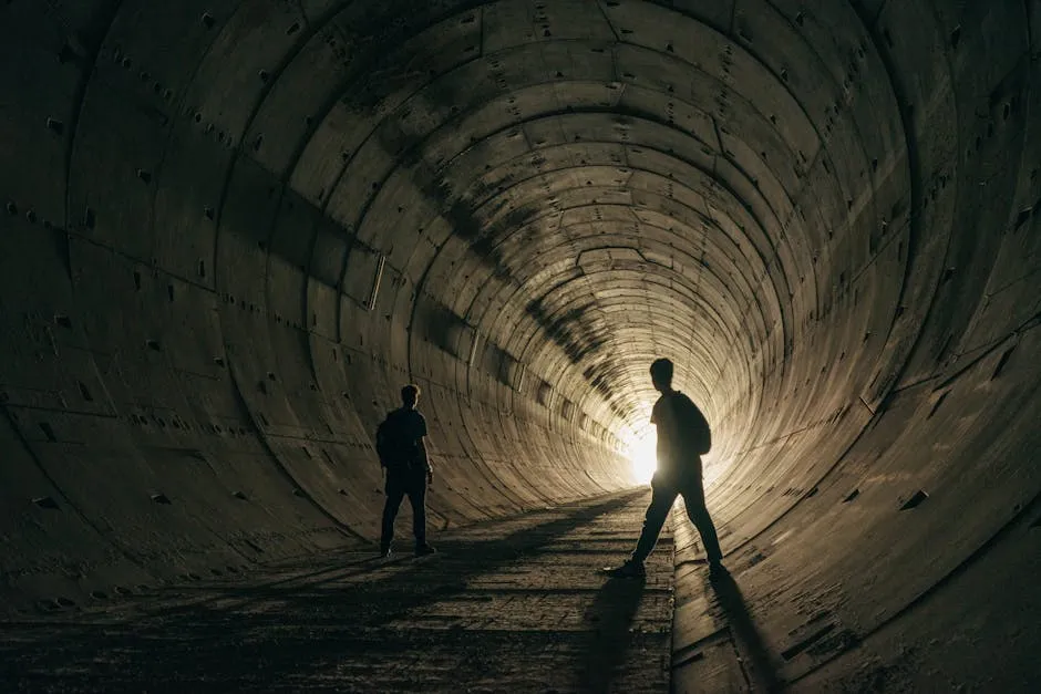 Two People in a Tunnel
