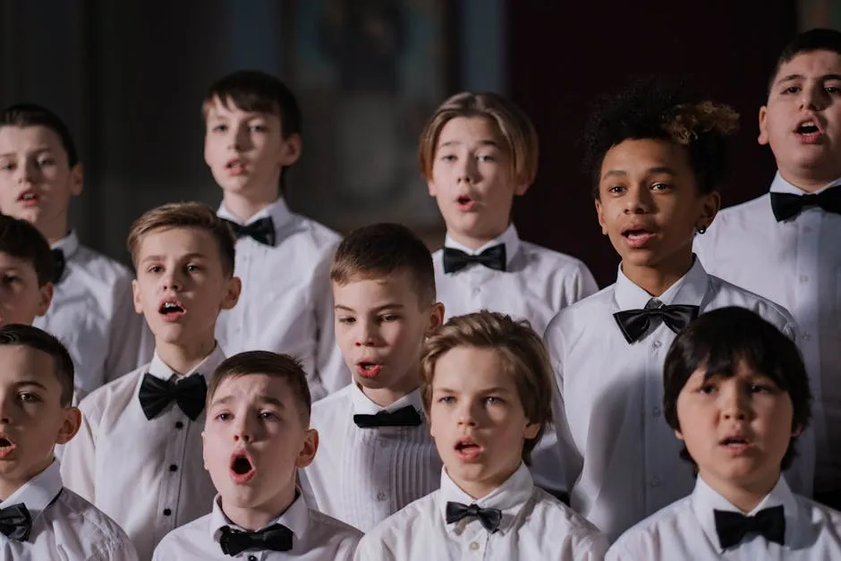 Boys in the Choir Singing